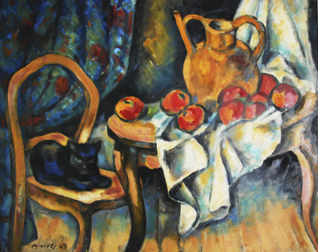 Nature morte au chat - 1969