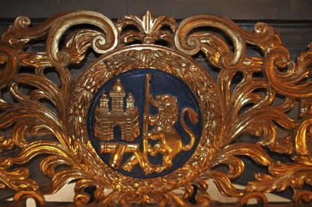 Armorial bearings of the donor (unknown) F.BRUN