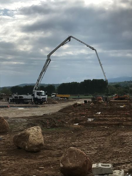 pompe elephant pour beton de fondation